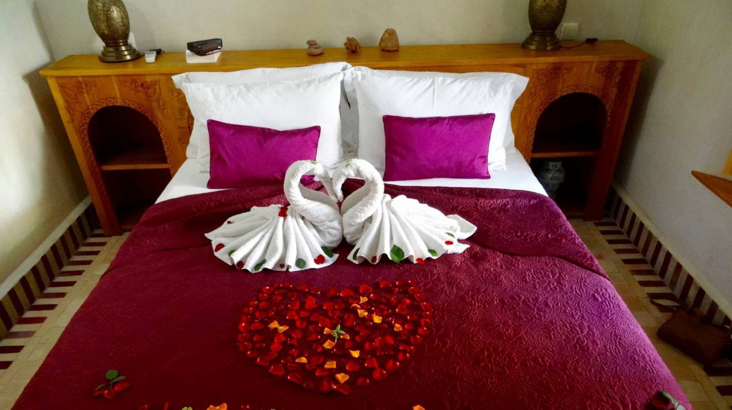 Romantic bed in Marrakech