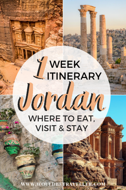 1 week in Jordan itinerary pin
